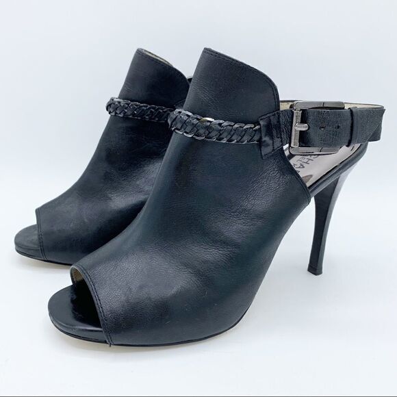 Michael Kors Black Open Toe Stiletto Bootie w/Chain Detail 8.5 - Picture 15 of 15